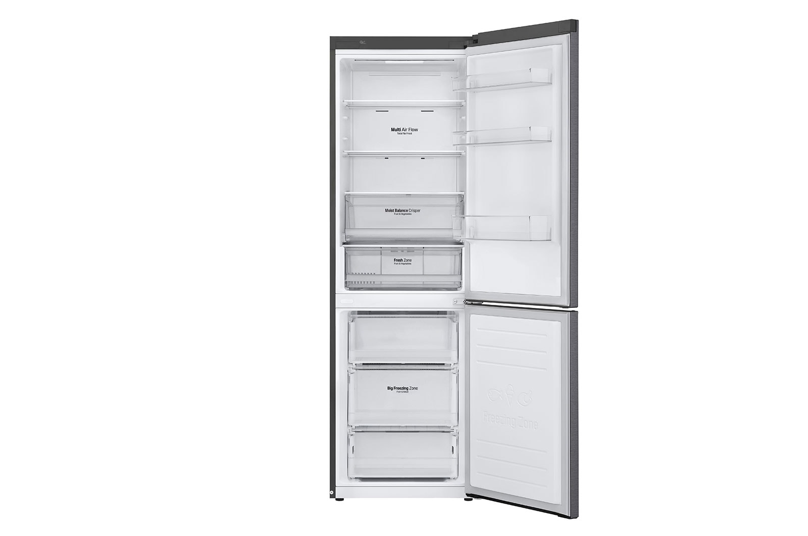 LG Lodówko-zamrażarka LG V+ | 1,86m | srebrna | DoorCooling+™ | Total No Frost | 36db | LinearCooling™ | 341 L | GBB61DSHMN, GBB61DSHMN