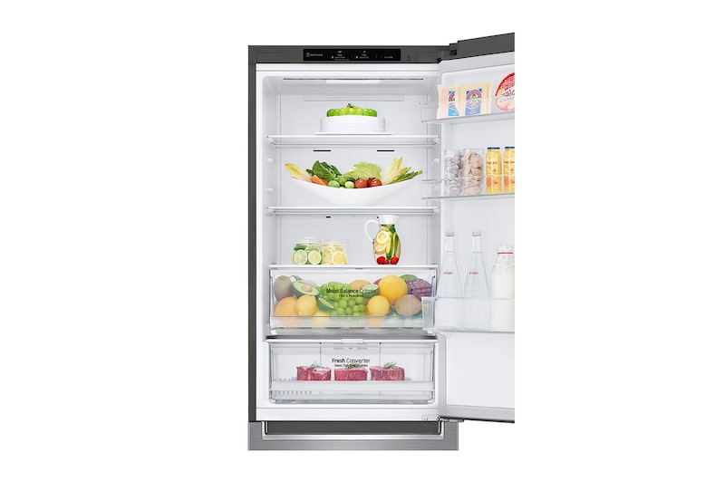 LG Lodówko-zamrażarka LG V+ | srebrna | 1,86m | DoorCooling+ | Total No Frost | klasa C | GBB61PZGCN1, GBB61PZGCN1