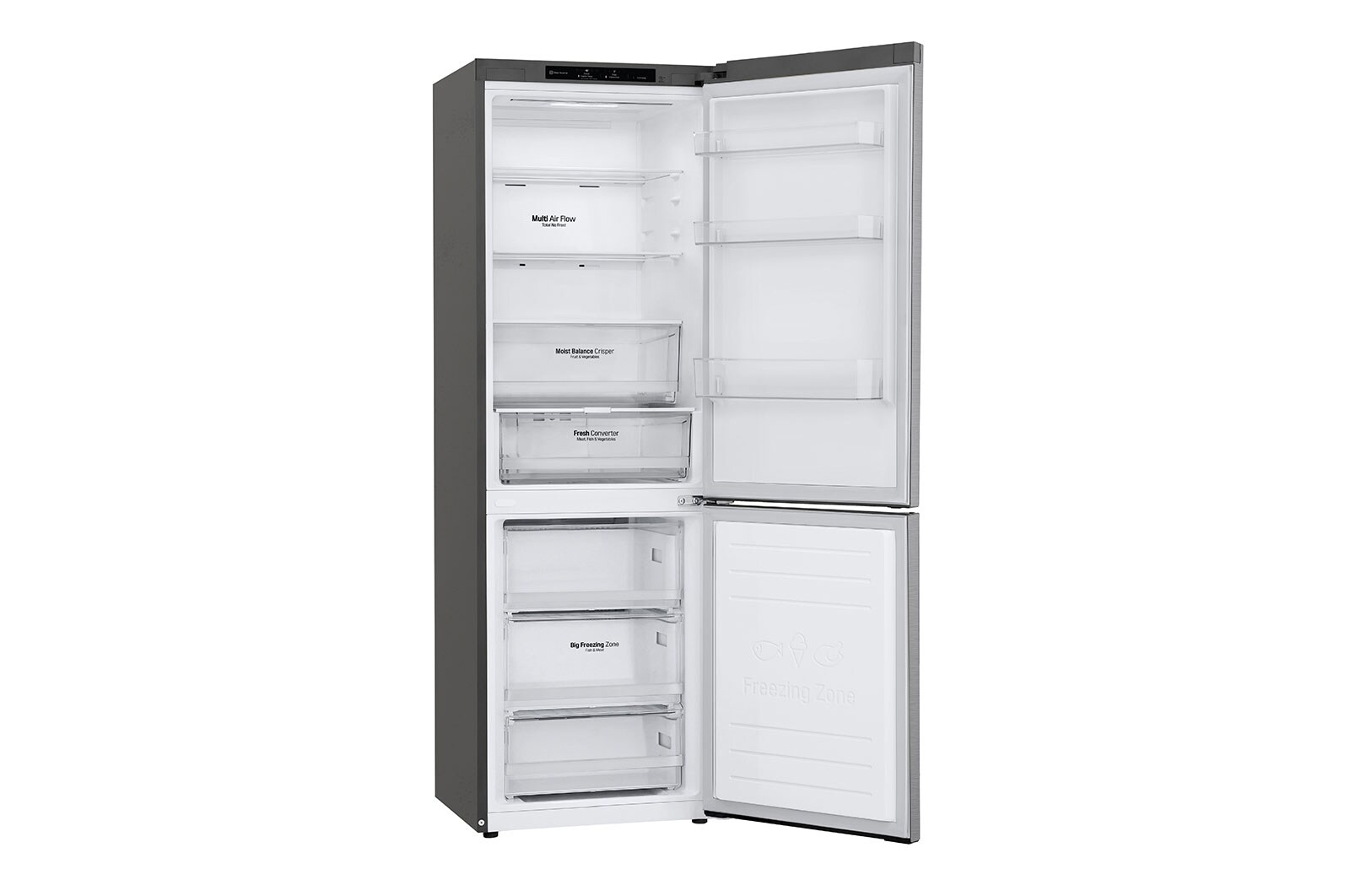 LG Lodówko-zamrażarka LG V+ | srebrna | 1,86m | DoorCooling+ | Total No Frost | klasa C | GBB61PZGCN1, GBB61PZGCN1