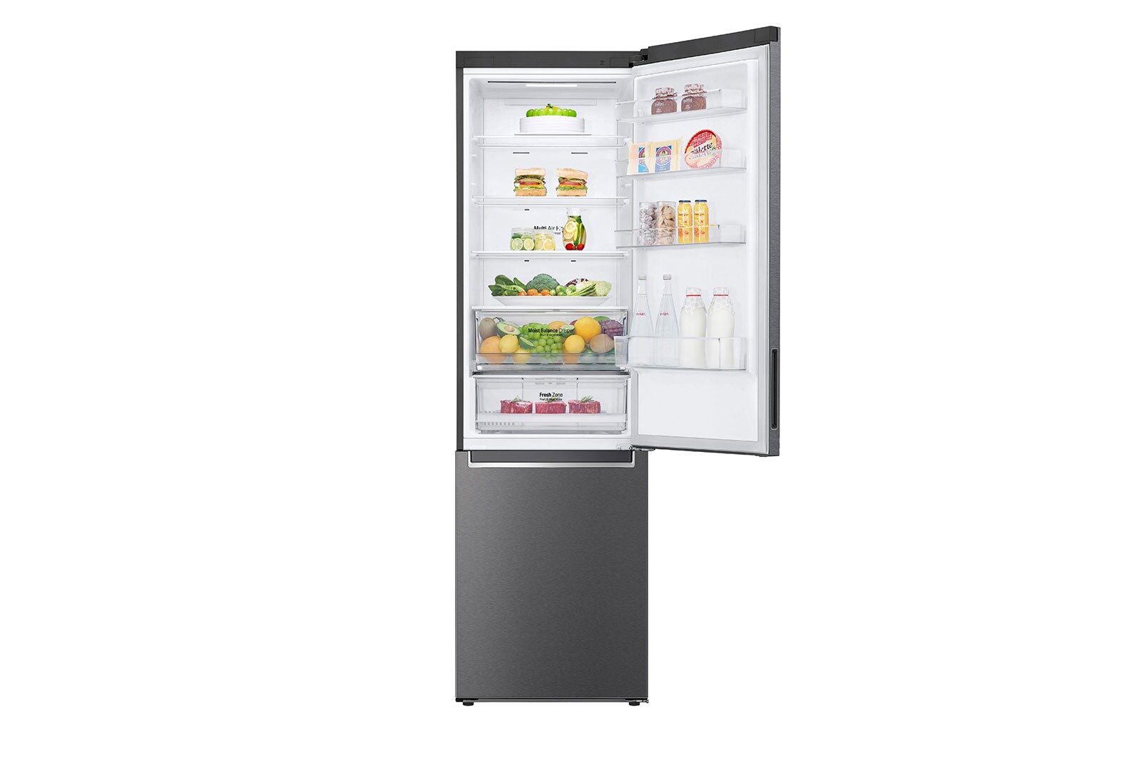 LG Lodówka DoorCooling+™ |srebrna| GBB62DSHEC, GBB62DSHEC