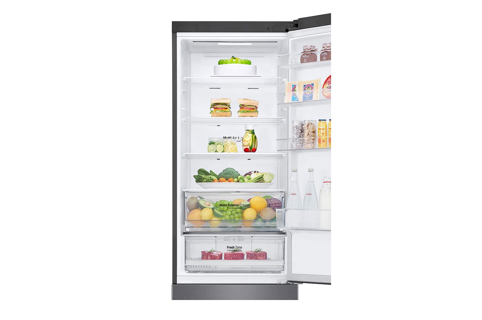 LG Lodówka DoorCooling+™ |srebrna| GBB62DSHEC, GBB62DSHEC