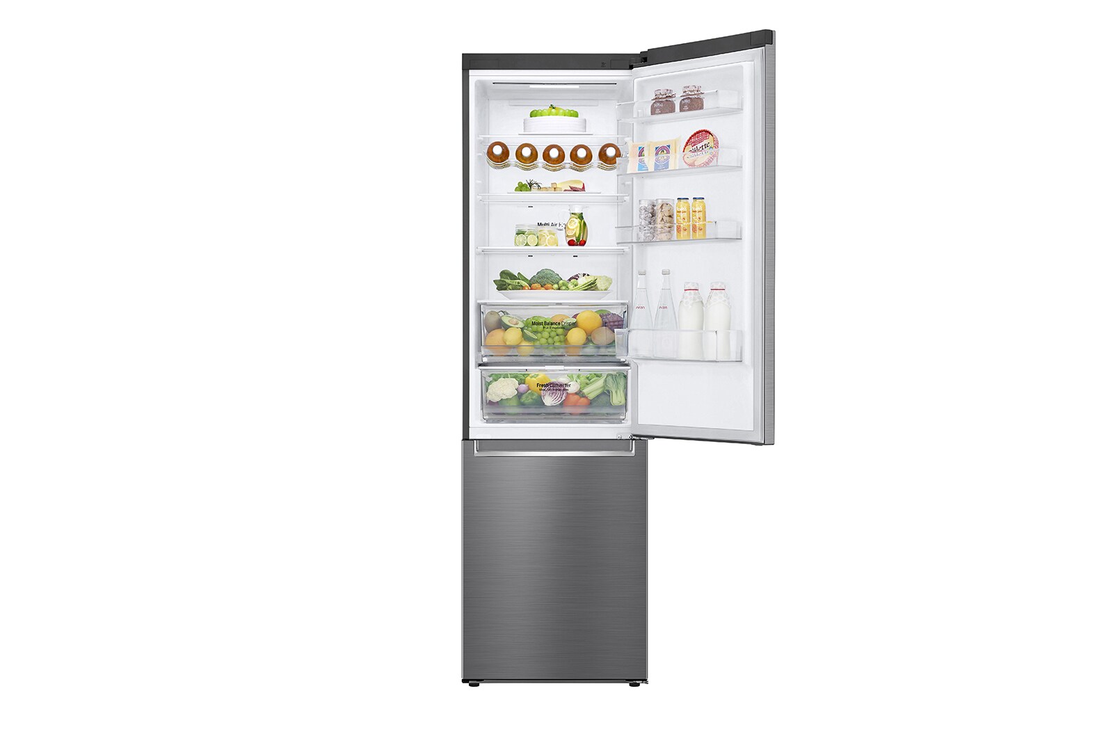 LG Lodówko-zamrażarka LG V+ | srebrna | 2,03m | ThinQ | Klasa C | Total No Frost | GBB62PZ5CN1, GBB62PZ5CN1