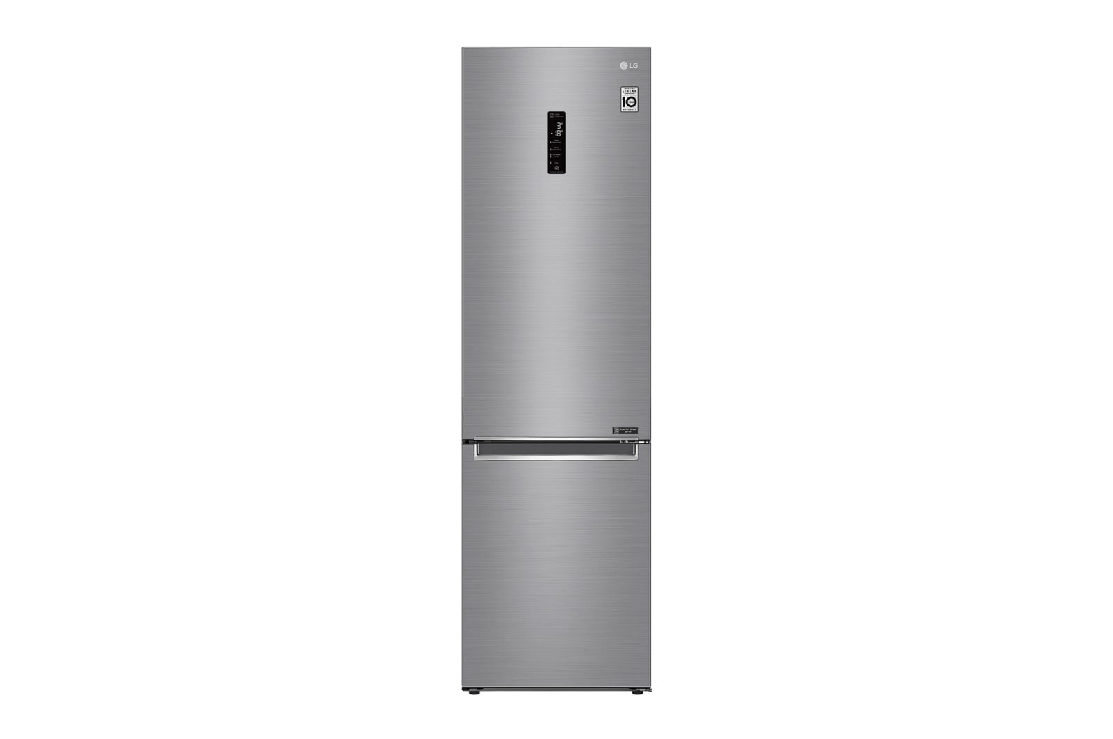 Lodówko-zamrażarka LG V&#43; | 2,03m | ThinQ | DoorCooling&#43;™ | klasa D | srebrna | Total No Frost | GBB62PZFGN GBB62PZFGN - widok z przodu