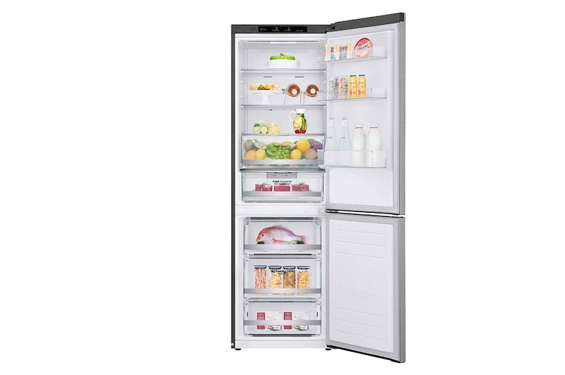 LG Lodówko-zamrażarka LG V+ | 1,86m | srebrna | DoorCooling+™ | Total No Frost | 36db | LinearCooling™ | 341 L| GBB71PZEMN, GBB71PZEMN