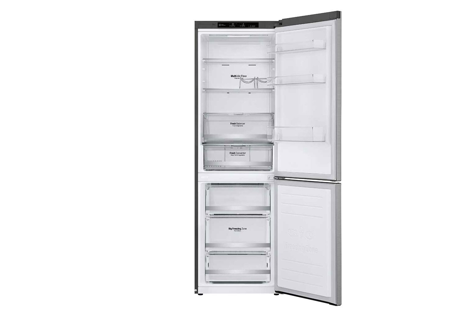 LG Lodówko-zamrażarka LG V+ | 1,86m | srebrna | DoorCooling+™ | Total No Frost | 36db | LinearCooling™ | 341 L| GBB71PZEMN, GBB71PZEMN