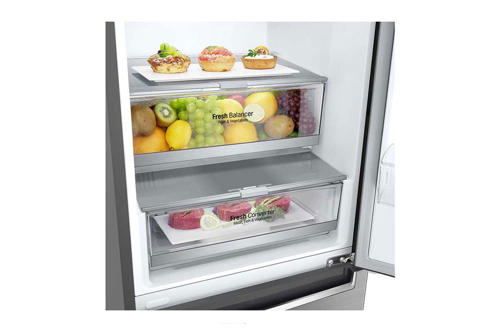 LG Lodówko-zamrażarka LG V+ 1,86m GBB71PZVGN, GBB71PZVGN