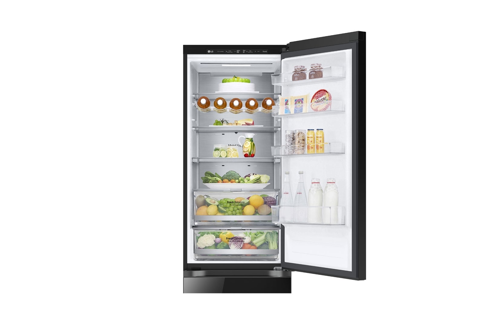 LG Lodówka DoorCooling+™ |czarna| GBB72BM9DQ, GBB72BM9DQ