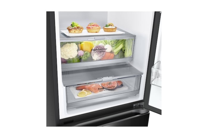 LG Lodówka DoorCooling+™ |czarna| GBB72BM9DQ, GBB72BM9DQ