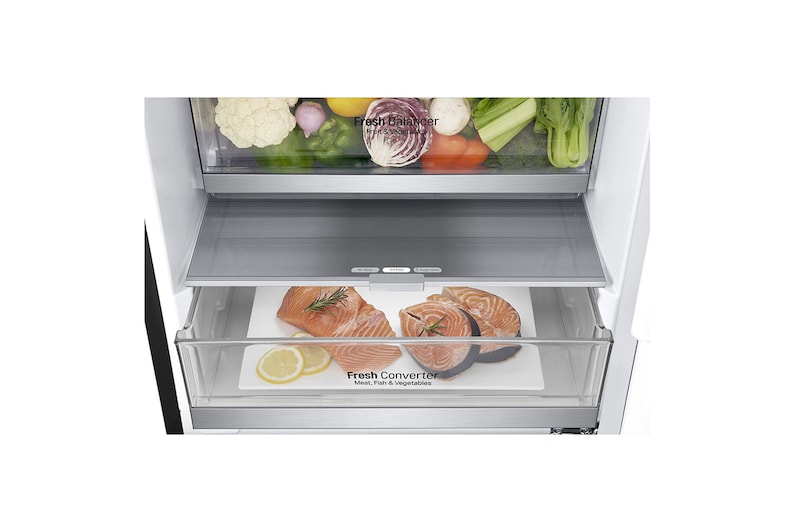 LG Lodówko-zamrażarka LG V+ | 2,03m | ThinQ | ciemny grafit mat | DoorCooling+ | Total No Frost | klasa E | GBB72MCDMN, GBB72MCDMN