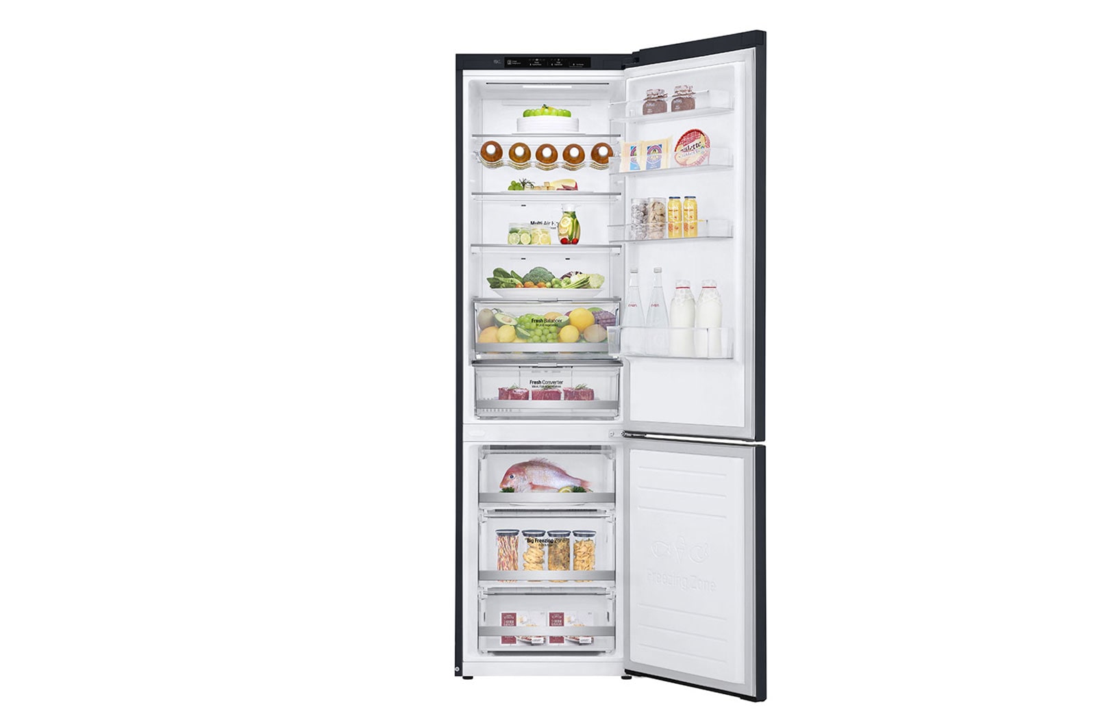 LG Lodówko-zamrażarka LG V+ | 2,03m | ciemny grafit mat | DoorCooling+™ | klasa D | Total No Frost | GBB72MCEGN, GBB72MCEGN
