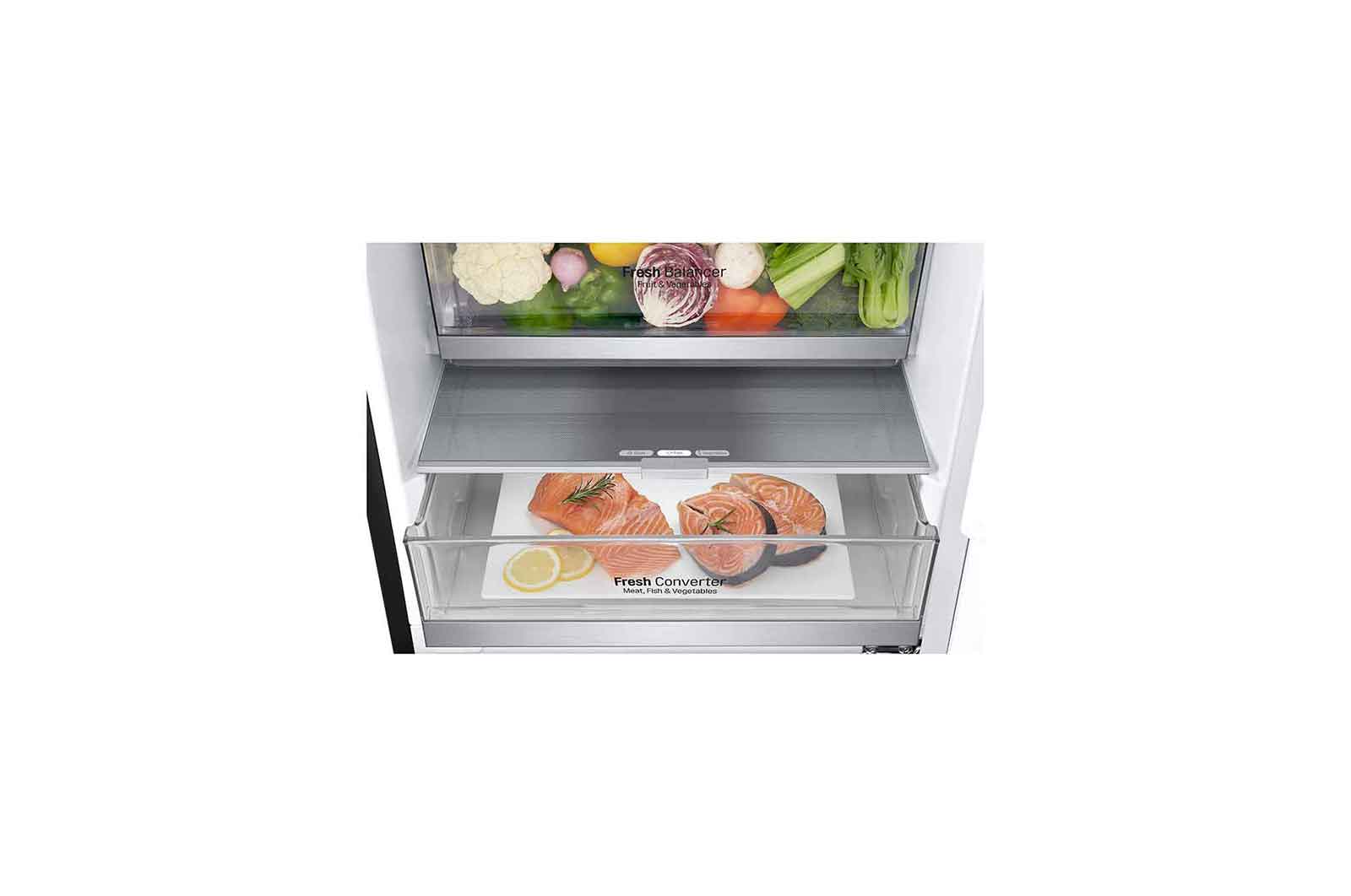LG Lodówko-zamrażarka LG V+ | 2,03m |  ciemny grafit mat | DoorCooling+™ | Total No Frost | klasa D | GBB72MCVGN, GBB72MCVGN