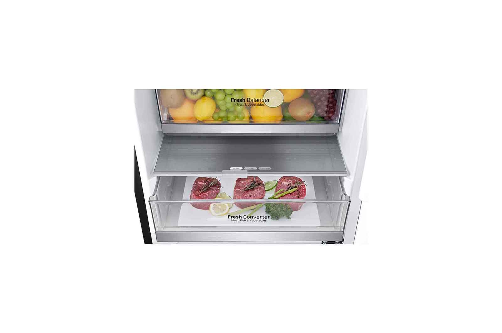 LG Lodówko-zamrażarka LG V+ | 2,03m |  ciemny grafit mat | DoorCooling+™ | Total No Frost | klasa D | GBB72MCVGN, GBB72MCVGN