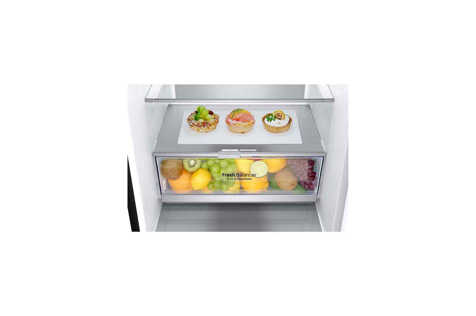 LG Lodówko-zamrażarka LG V+ | 2,03m |  ciemny grafit mat | DoorCooling+™ | Total No Frost | klasa D | GBB72MCVGN, GBB72MCVGN