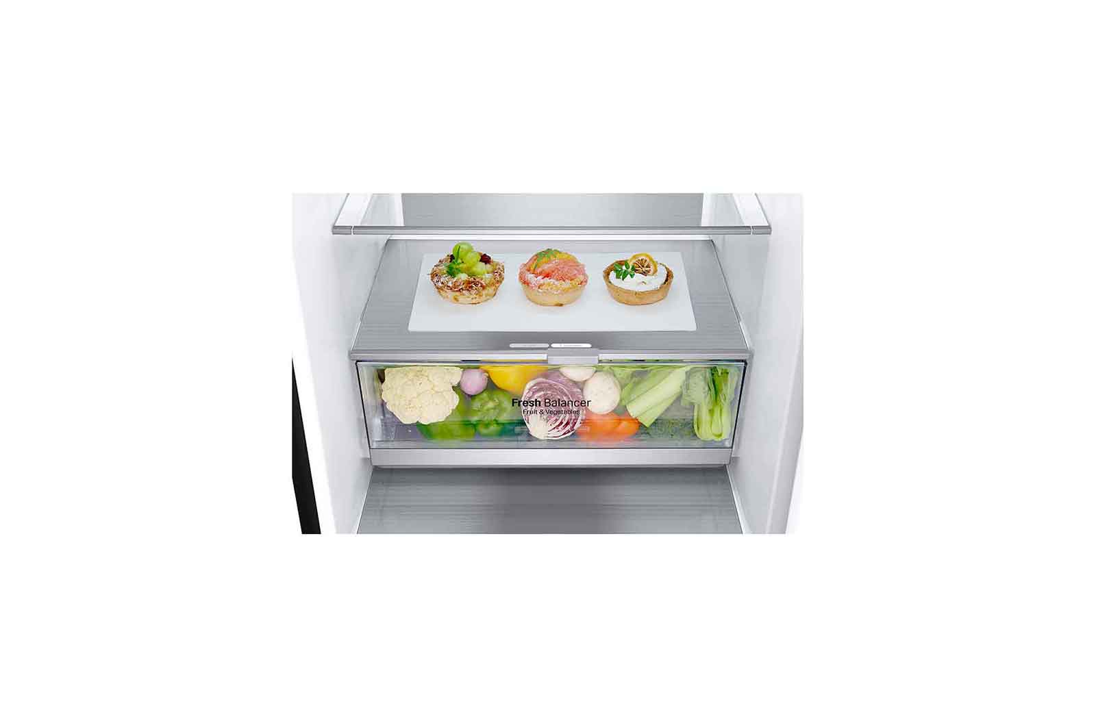 LG Lodówko-zamrażarka LG V+ | 2,03m |  ciemny grafit mat | DoorCooling+™ | Total No Frost | klasa D | GBB72MCVGN, GBB72MCVGN