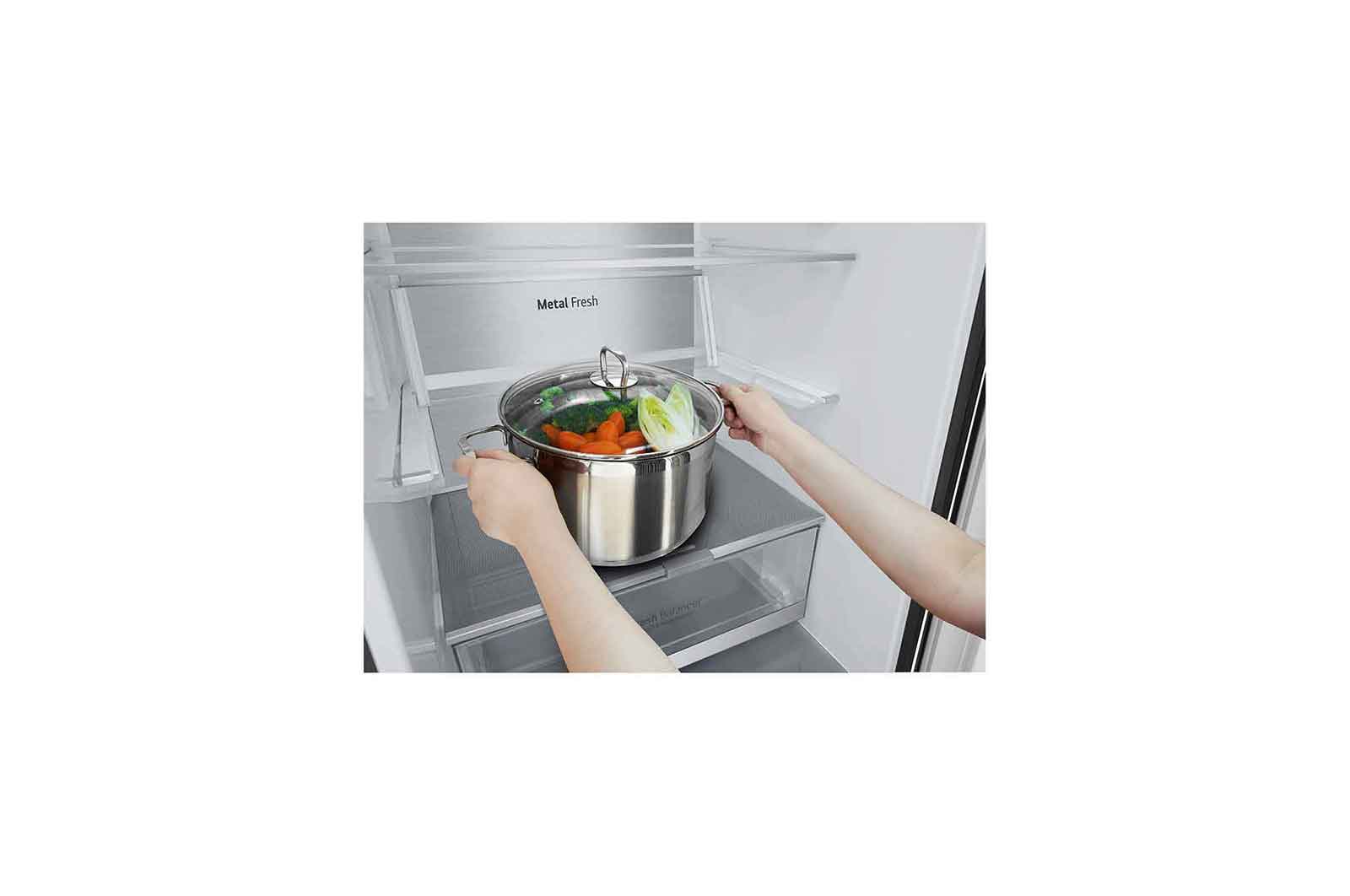 LG Lodówko-zamrażarka LG V+ | 2,03m |  ciemny grafit mat | DoorCooling+™ | Total No Frost | klasa D | GBB72MCVGN, GBB72MCVGN