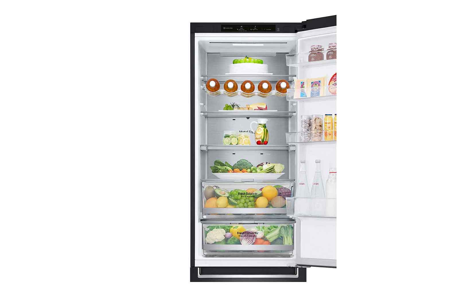 LG Lodówko-zamrażarka LG V+ | 2,03m |  ciemny grafit mat | DoorCooling+™ | Total No Frost | klasa D | GBB72MCVGN, GBB72MCVGN