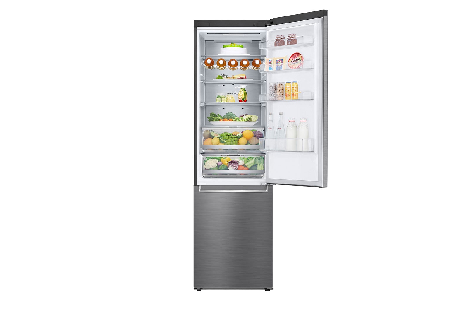LG Lodówko-zamrażarka LG V+ | 2,03m | ThinQ | srebrna | DoorCooling+™ | Total No Frost | GBB72PZUGN, GBB72PZUGN