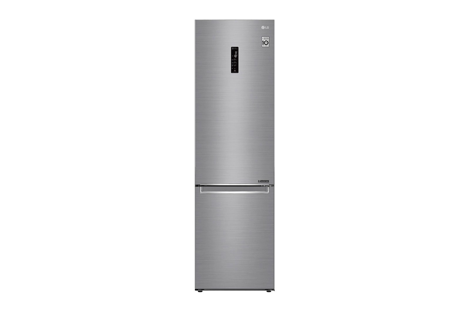 Lodówko-zamrażarka LG V&#43; | 2,03m | srebrna | DoorCooling&#43;™ | Total No Frost | 36db | LinearCooling™ | 384 L | GBB72PZDMN GBB72PZDMN - widok z przodu