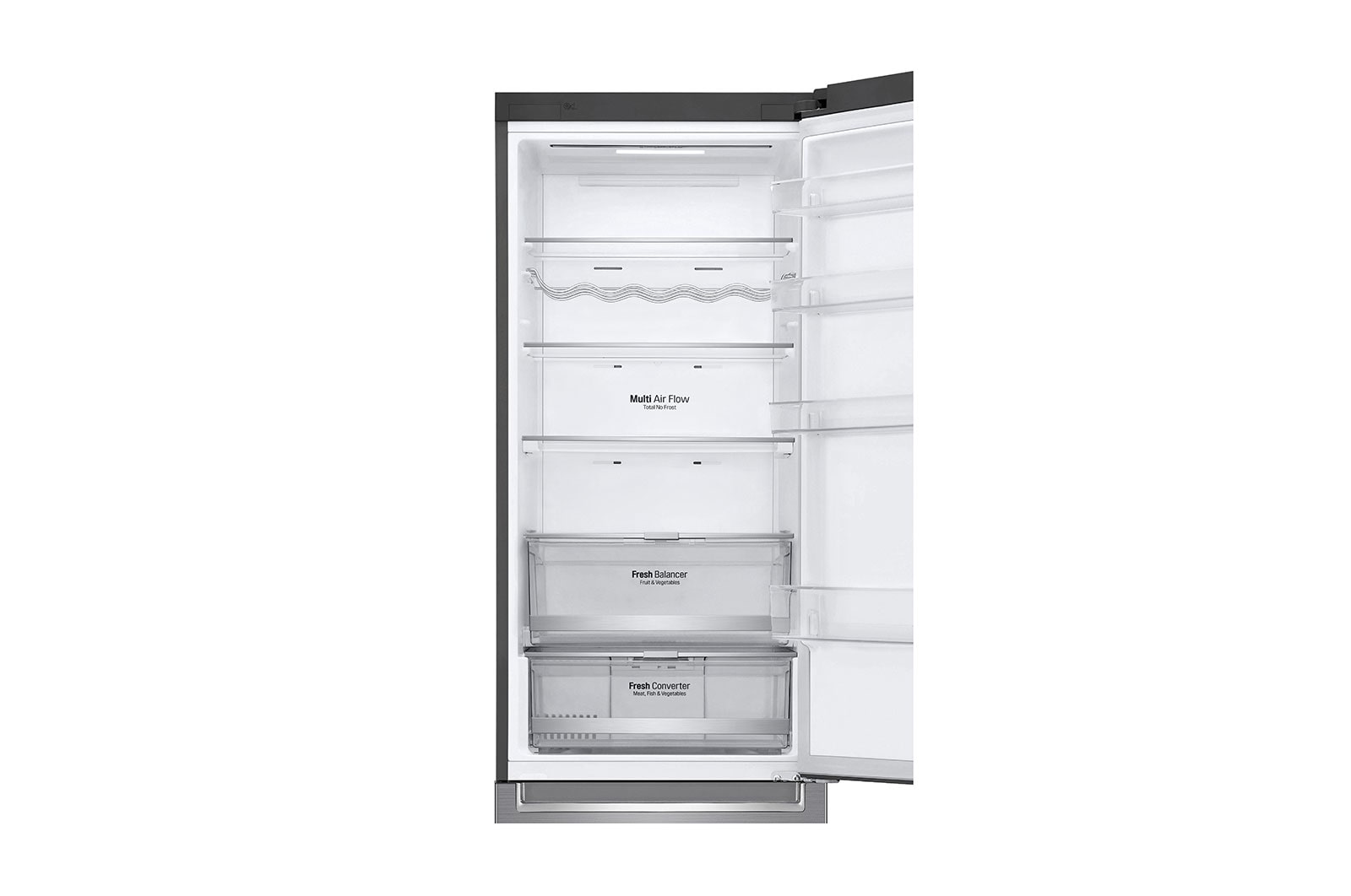 LG Lodówko-zamrażarka LG V+ | 2,03m | srebrna | DoorCooling+™ | Total No Frost | 36db | LinearCooling™ | 384 L | GBB72PZDMN, GBB72PZDMN