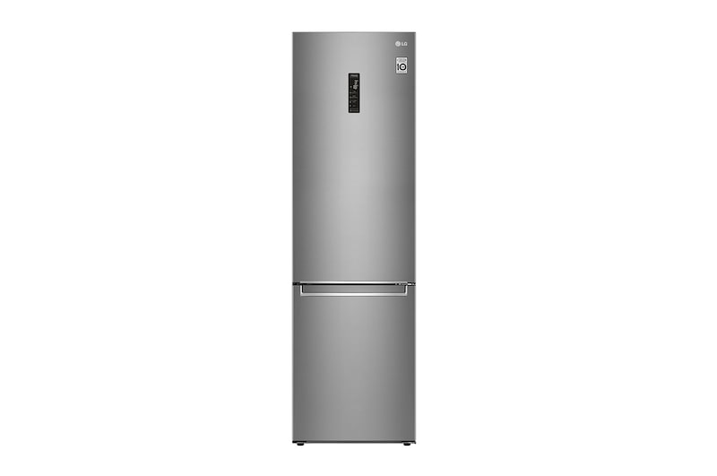 Front view of Lodówko-zamrażarka LG | 2,03 m | DoorCooling+™ | Total No Frost | srebrna | klasa C | GBB72SAUCN1 GBB72SAUCN1