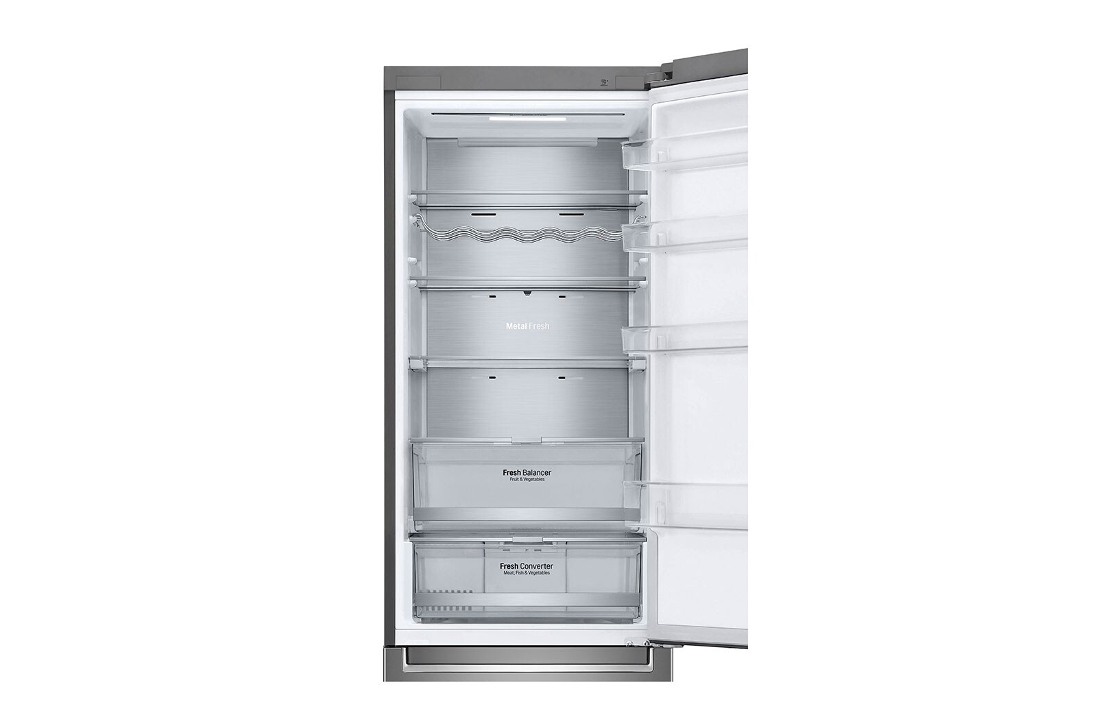LG Lodówko-zamrażarka LG | 2,03 m | DoorCooling+™ | Total No Frost | srebrna | klasa C | GBB72SAUCN1, GBB72SAUCN1