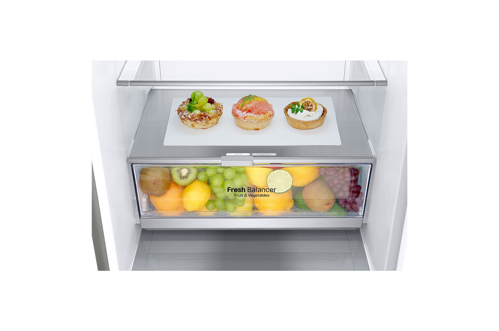 LG Lodówko-zamrażarka LG | V+ | 2,03m | DoorCooling+ | Total No Frost | srebrna | klasa C | GBB72SAVCN1, GBB72SAVCN1
