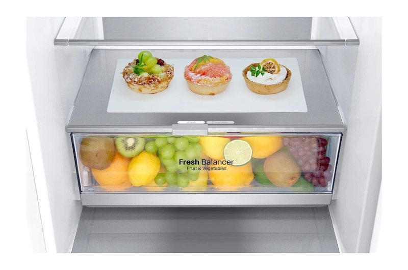 LG Lodówko-zamrażarka LG | V+ | 2,03m | ThinQ | biała | DoorCooling+™ | Total No Frost | klasa D | GBB72SWUGN, GBB72SWUGN