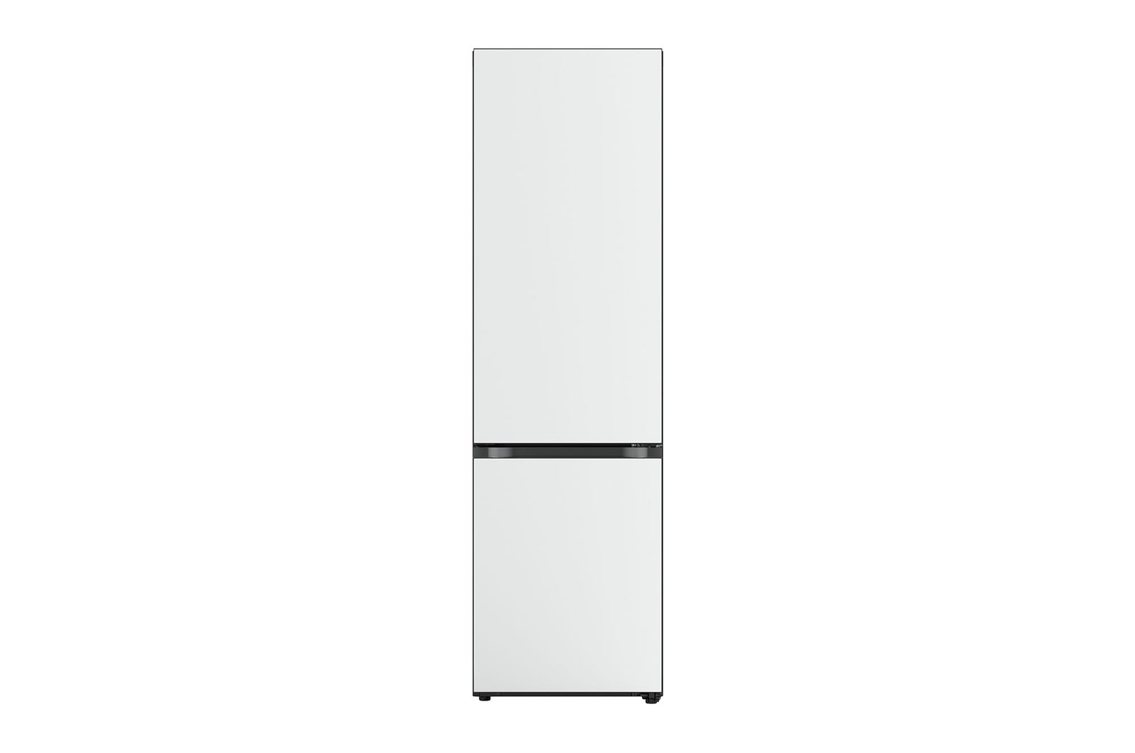 Lodówko-zamrażarka LG | biały szklany front | 2,03m | DoorCooling&#43;™ | klasa C | Total No Frost | GBB72TW9CQ1 GBB72TW9CQ1 - widok z przodu