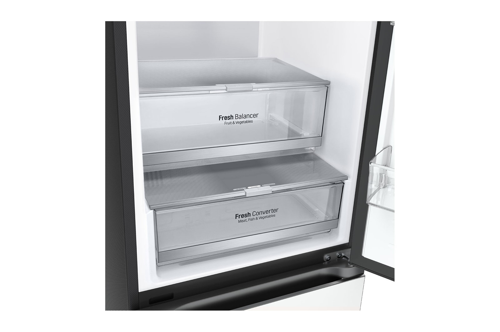 LG Lodówko-zamrażarka LG | biały szklany front | 2,03m | DoorCooling+™ | klasa C | Total No Frost | GBB72TW9CQ1, GBB72TW9CQ1