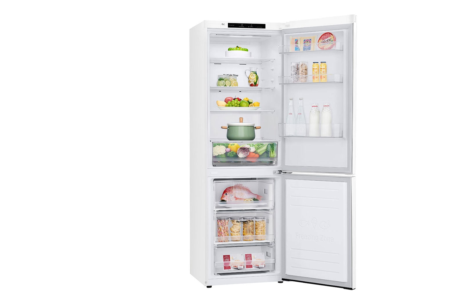 LG Lodówka DoorCooling+™ |biała| GBP31SWLZN, GBP31SWLZN