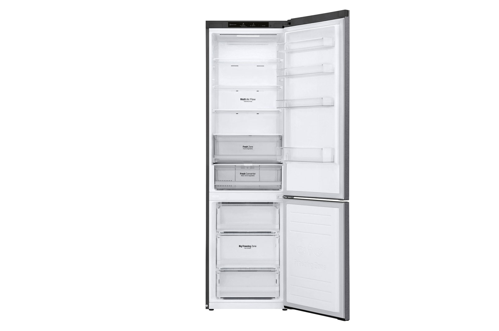 LG Lodówko-zamrażarka LG V+ | srebrna | 2,03m | DoorCooling+ | Total No Frost | klasa C | GBP62DSNCN1, GBP62DSNCN1