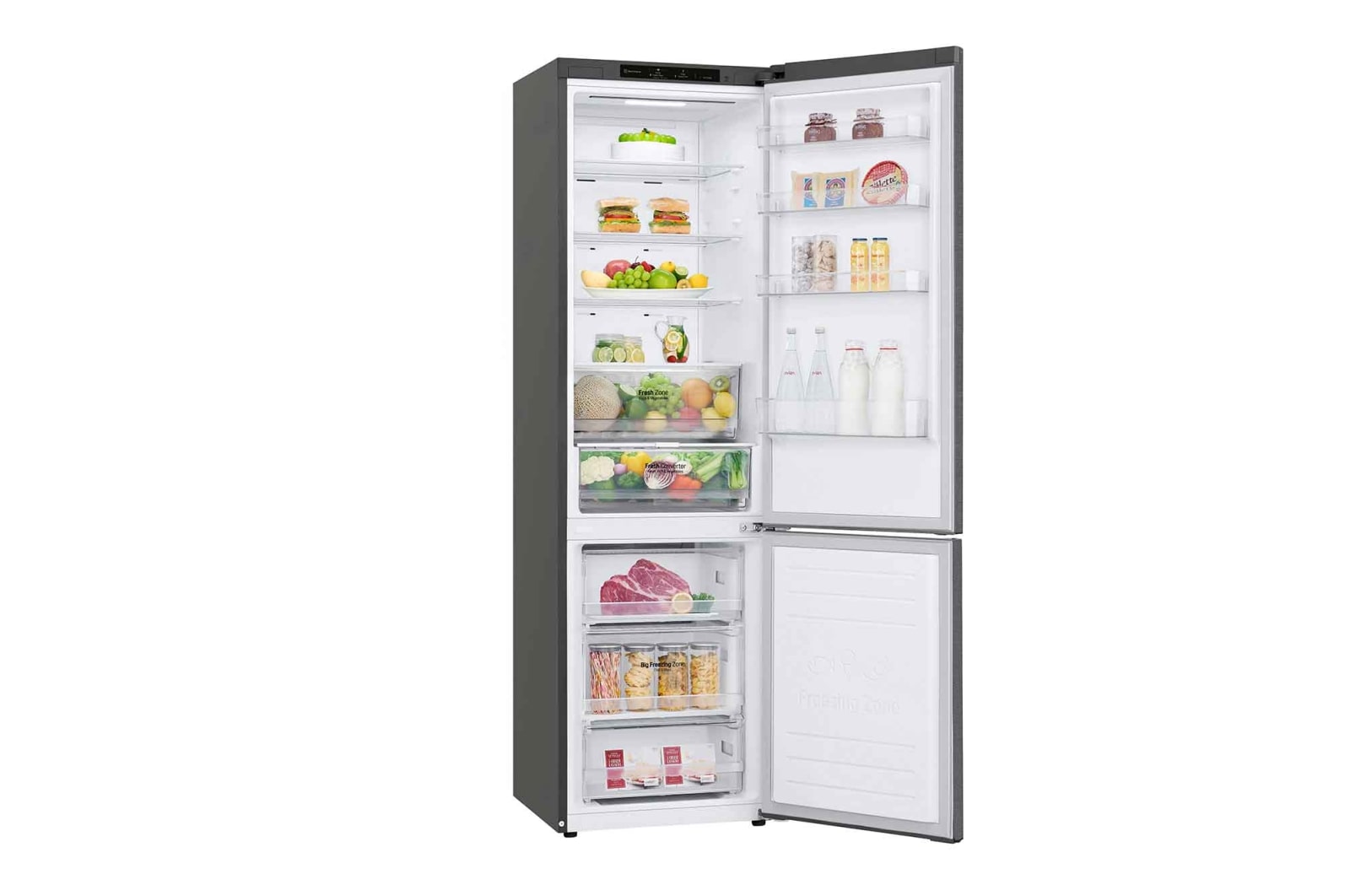 LG Lodówko-zamrażarka LG V+ | srebrna | 2,03m | DoorCooling+ | Total No Frost | klasa C | GBP62DSNCN1, GBP62DSNCN1
