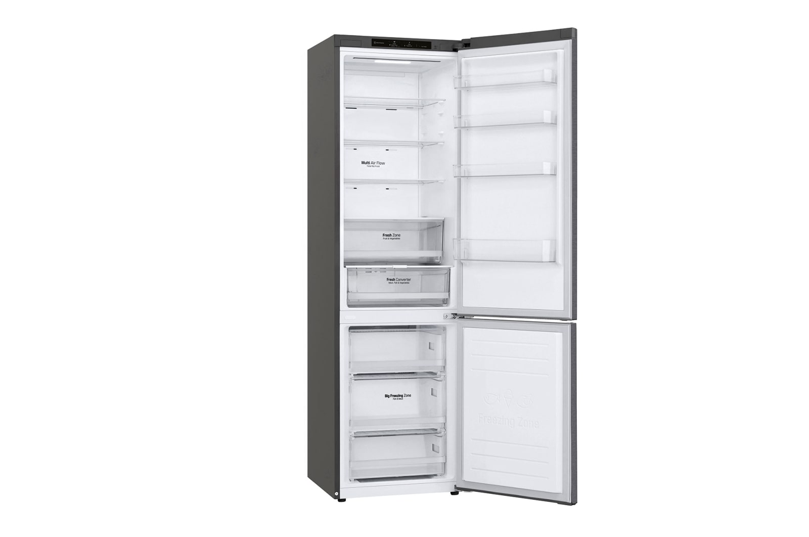 LG Lodówko-zamrażarka LG V+ | srebrna | 2,03m | DoorCooling+ | Total No Frost | klasa C | GBP62DSNCN1, GBP62DSNCN1
