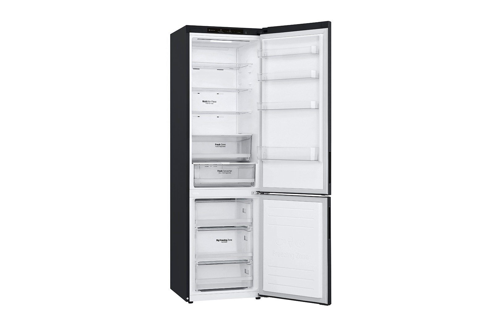 LG Lodówko-zamrażarka LG | grafitowy mat | 2.03 m | DoorCooling+™| Klasa A | Total No Frost | GBB62MCNAC, GBP62MCNAC