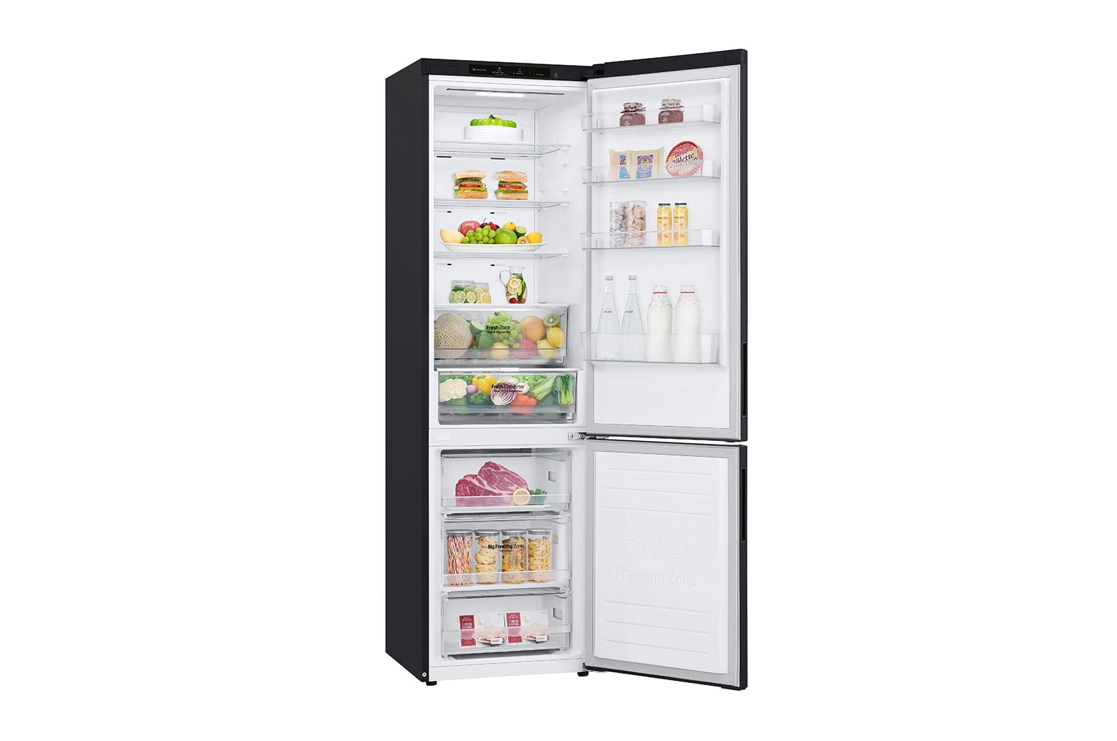LG Lodówko-zamrażarka LG | grafitowy mat | 2.03 m | DoorCooling+™| Klasa A | Total No Frost | GBB62MCNAC, GBP62MCNAC