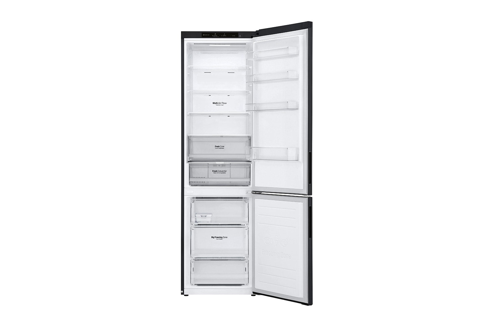 LG Lodówko-zamrażarka LG | grafitowy mat | 2.03 m | DoorCooling+™| Klasa A | Total No Frost | GBB62MCNAC, GBP62MCNAC