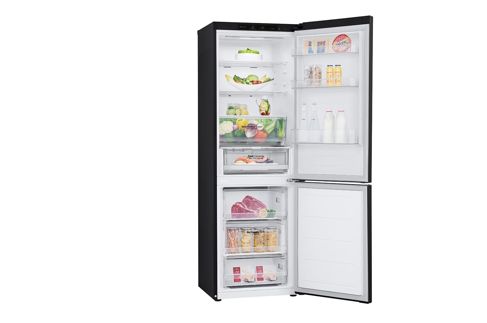 LG Lodówko-zamrażarka LG | ciemny grafit mat | 1.86 m | klasa C | DoorCooling+™ |Total No Frost | 344 L |  GBV3100CEP, GBV3100CEP