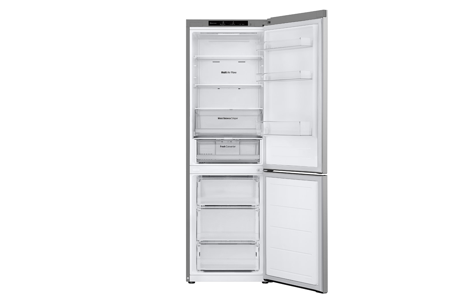 LG Lodówko-zamrażarka LG | srebrna | 1.86 m | klasa C | DoorCooling+™ |Total No Frost | ZeroClearance | 344 L | GBV3100CPY, GBV3100CPY