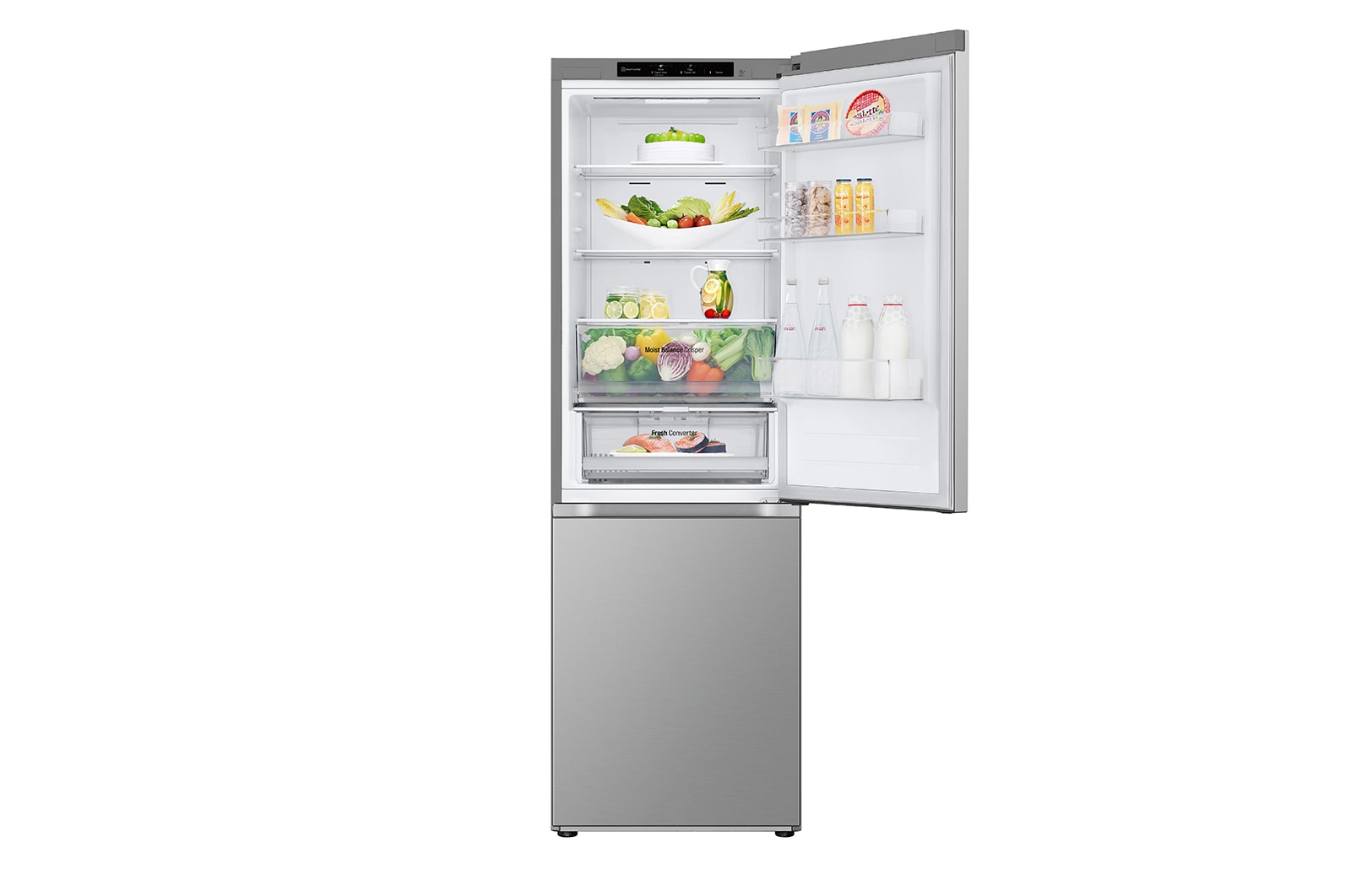 LG Lodówko-zamrażarka LG | srebrna | 1.86 m | klasa C | DoorCooling+™ |Total No Frost | ZeroClearance | 344 L | GBV3100CPY, GBV3100CPY