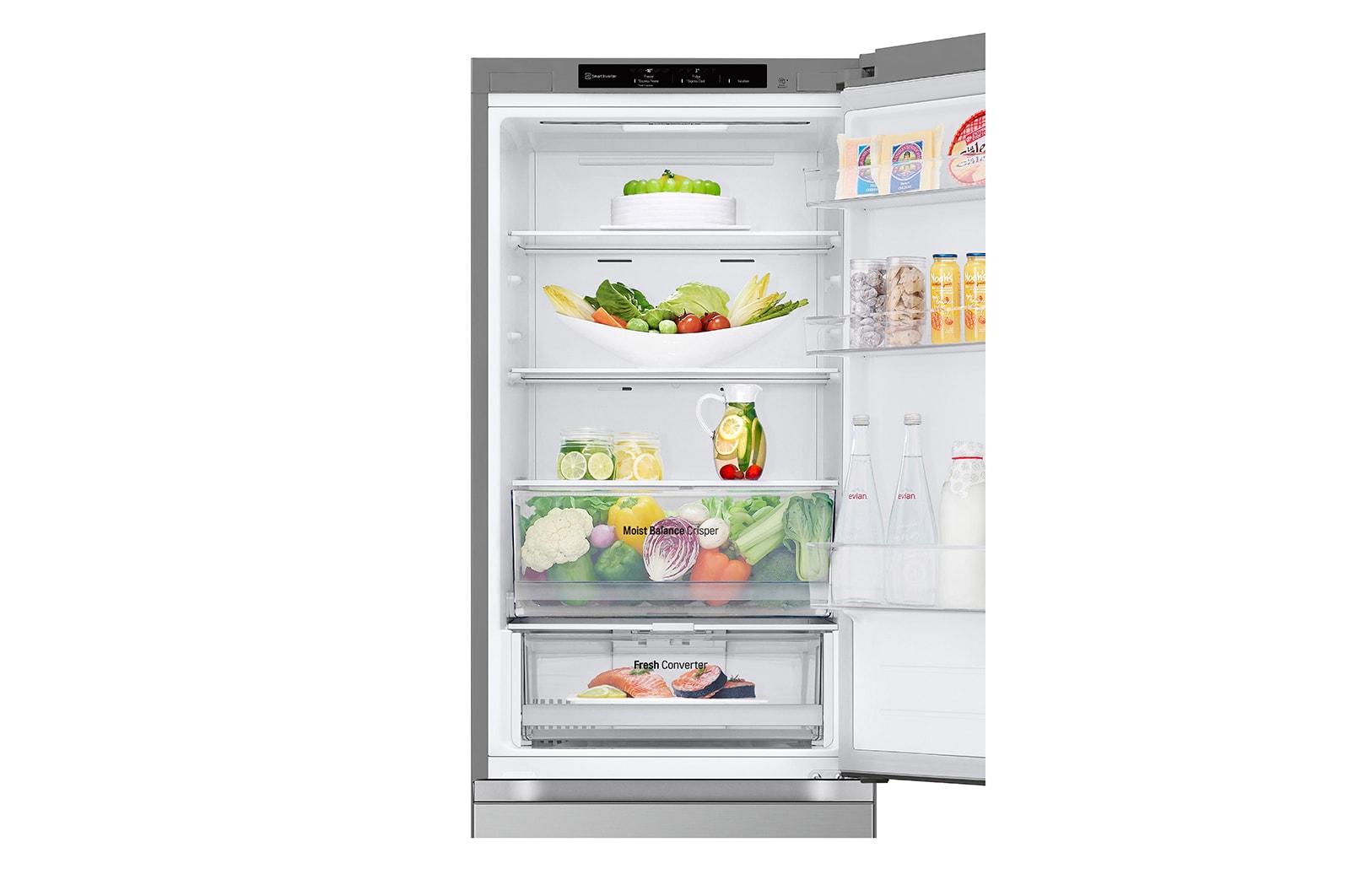 LG Lodówko-zamrażarka LG | srebrna | 1.86 m | klasa C | DoorCooling+™ |Total No Frost | ZeroClearance | 344 L | GBV3100CPY, GBV3100CPY