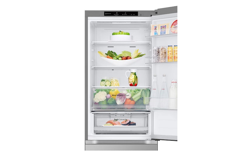 LG Lodówko-zamrażarka LG | srebrna | 1.86 m | klasa C | DoorCooling+™ |Total No Frost | ZeroClearance | 344 L | GBV3100CPY, GBV3100CPY