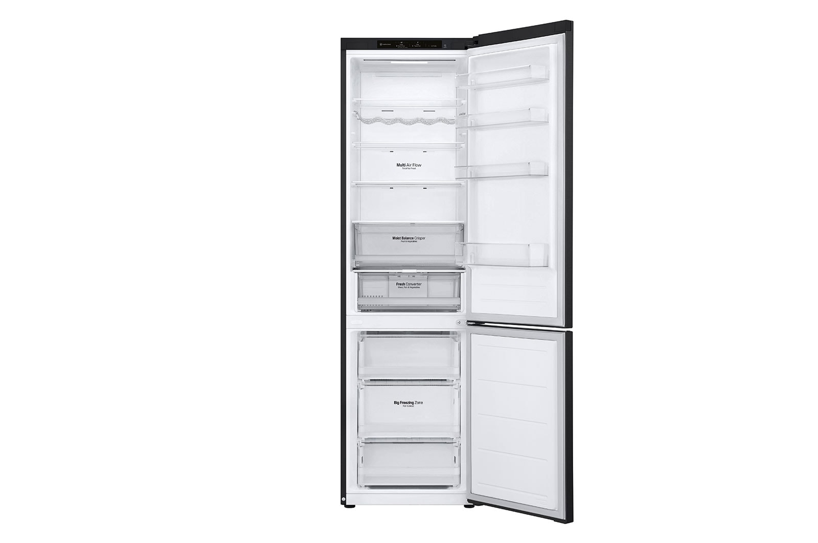 LG Lodówko-zamrażarka LG | ciemny grafit mat| 2.03 m | klasa C | DoorCooling+™ |Total No Frost | ZeroClearance | 387 L | GBV3200CEP, GBV3200CEP