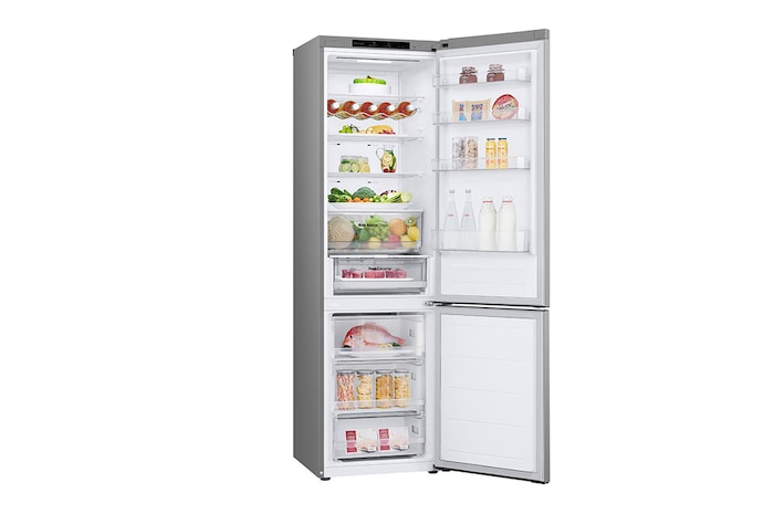 LG Lodówko-zamrażarka LG | srebrna | 2.03 m | klasa C | DoorCooling+™ |Total No Frost | ZeroClearance | 387 L | GBV3200CPY, GBV3200CPY