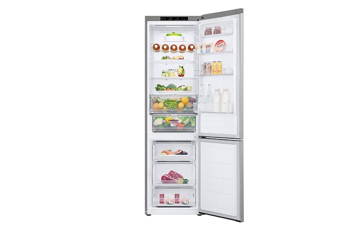 LG Lodówko-zamrażarka LG | srebrna | 2.03 m | klasa C | DoorCooling+™ |Total No Frost | ZeroClearance | 387 L | GBV3200CPY, GBV3200CPY