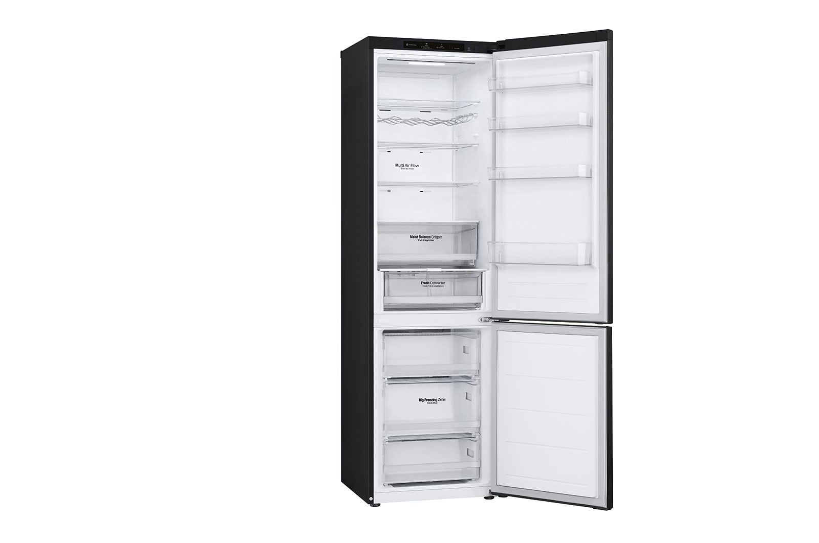 LG Lodówko-zamrażarka LG | ciemny grafit mat | 2.03 m | klasa D | DoorCooling+™ |Total No Frost | ZeroClearance | 387 L | GBV3200DEP, GBV3200DEP