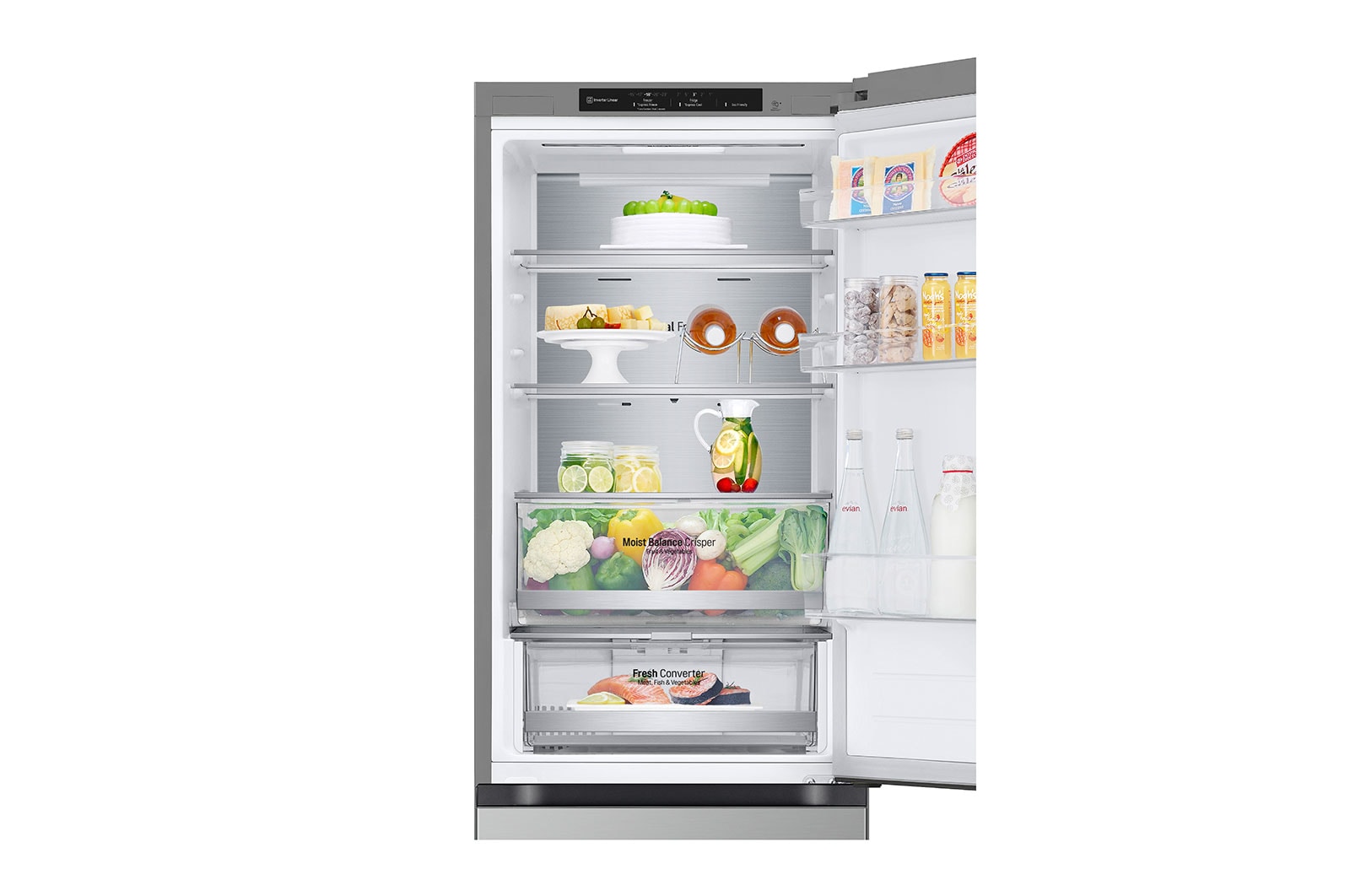 LG Lodówko-zamrażarka LG | srebrna | 1.86 m | klasa D | DoorCooling+™ |Total No Frost | 344 L | ZeroClearance | GBV5140DPY, GBV5140DPY