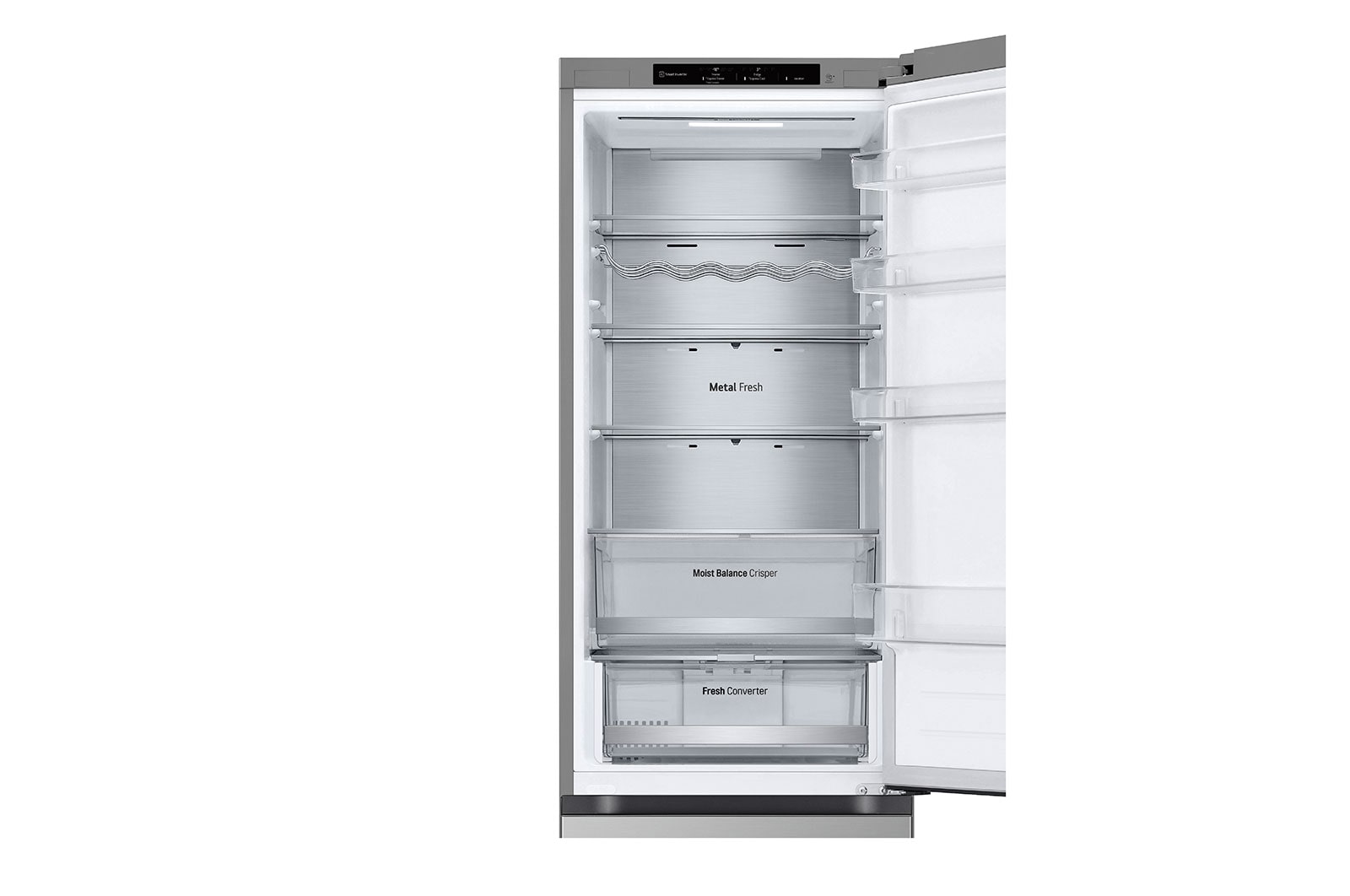 LG Lodówko-zamrażarka LG | srebrna | 2.03 m | klasa C | DoorCooling+™ |Total No Frost | ZeroClearance | Półka na wino | 387 L | GBV5240CPY, GBV5240CPY