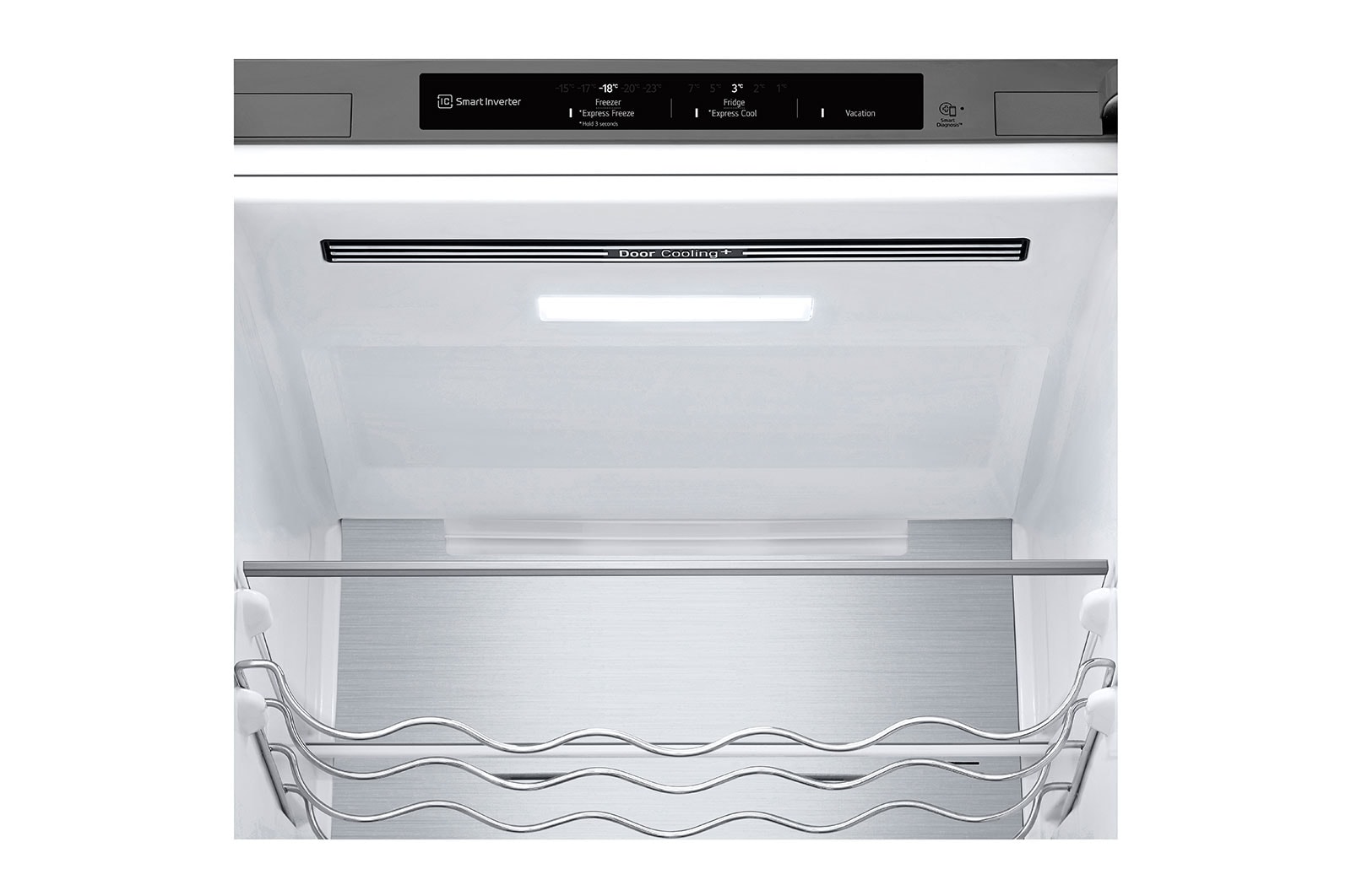 LG Lodówko-zamrażarka LG | srebrna | 2.03 m | klasa D | DoorCooling+™ | Total No Frost | Półka na wino | 387 L | Tylko 35 dB | GBV5240DPY, GBV5240DPY