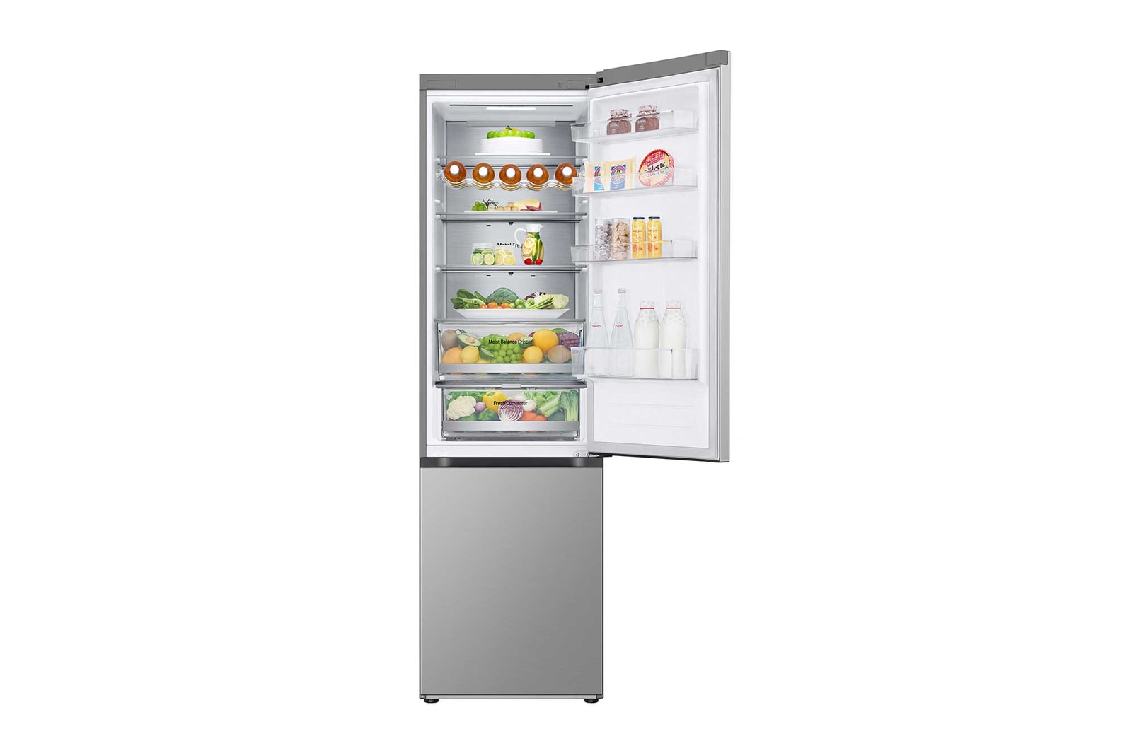 top door open with food stored