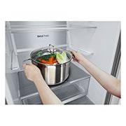 LG Lodówko-zamrażarka LG | srebrna | 1.86 m | klasa C | DoorCooling+™ |Total No Frost | ZeroClearance | 344 L | Tylko 35 dB |  GBV7180CPY, GBV7180CPY